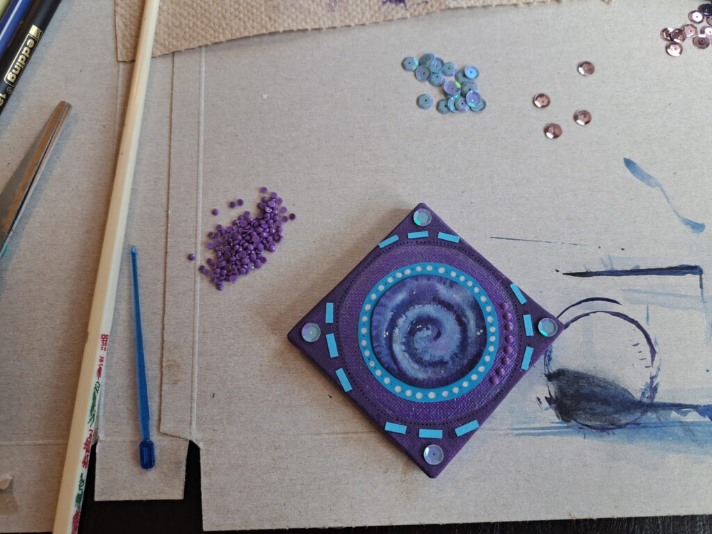 Aquarell Galaxie DIY Collage