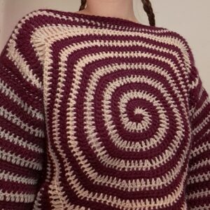 Gehäkelter Pullover Spirale Whimsical Hippie