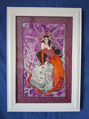 Salzprinzessin Fantasy Art watercolour aquarell original kunstwerk majblume