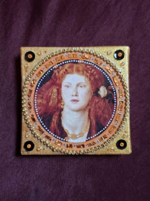 Paperart Collage mixed media original pre-raphaelite
